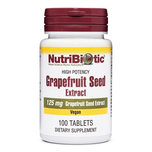 [BRSWIYQAO4FGIEIZ] NutriBiotic – Grapefruit Seed Extract Tablets 125mg, 100 Count | Premium Grade GSE with Bioflavonoids | Potent Immune & Overall Health Support | Easy to Swallow | Vegan, Gluten Free, Non-GMO