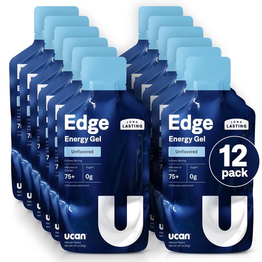 [BRSROGIQOV5RQFLG] UCAN Edge Energy Gel Shots, Unflavored (12, 2 Ounce Packets) for Running, Training, Workouts, Fitness, Cycling, Crossfit | Sugar-Free, Vegan, & Keto Friendly Energy
