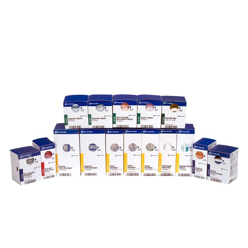 [BRSWI234DEDROF36] First Aid Only 700002 SmartCompliance 50-Person First Aid Kit Refill Supplies for Business, Worksite, and Home, 237 Pieces, Blue