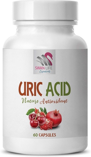[BRSWYFL3ABYQYEIZ] Alerna Kidney Health - URIC Acid Natural ANTIOXIDANTIOXIDANT - Uric Acid Cleanse Support Tart Cherry Capsules - 1 botella 60 cápsulas vexetais