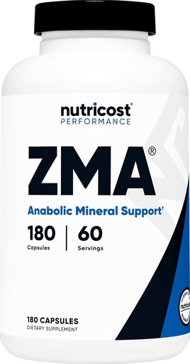 [BRSWKHAKBYDWEDTB] Nutricost ZMA 180 Capsules - Non-GMO and Gluten Free ZMA Supplement