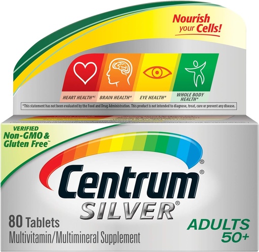 [BRSWIGQCCMOAOCI5] Centrum Silver multivitamin kiegészítés 50, 80 tabletta felett (2 tablettát tartalmazó csomag)