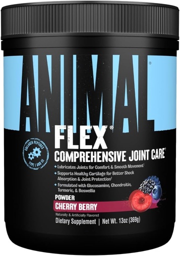 [BRSWYZA3CEFBQCDJ] Proszek Flex Animal - Joint Supplement for Pain Relief, Naprawa i Przywracanie Mięśnie z Turmeric, Glukozamina, Chondroitin, MSM, Collagen i Boswellia, Great Desting Cherry Flavor, 30 Scoops