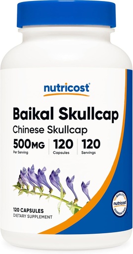 [BRSWGBL7CEJRACY7] Nutricost Baikal Skullcap 500mg, 120 Vegetarian Capsules - Non-GMO, Gluten Free