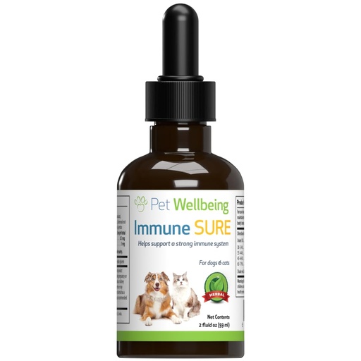 [BRSWKED6C4DAKGTG] Pet Wellbeing Immune Sure for Cats - Supports Normal Immune Defenses, Gut Flora Balance, Andrographis, Echinacea, Vitamin C, Zinc - Veterinarian-Formulated Herbal Supplement 2 oz (59 ml)