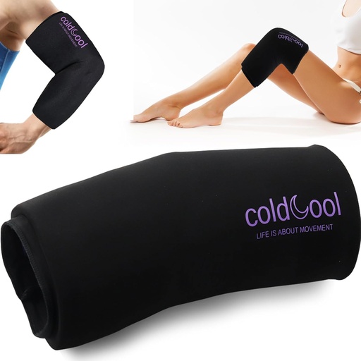 [BRSRAFAOBYGRSAD3] Coldcool Knee Ice Pack Wrap for Injuries, Reusable Gel Cold Packs Brace 360° Compression Sleeve for Elbow, Ankle & Calf - Flexible Cold Wrap Recovery for Meniscus, ACL, MCL Pain Relief.