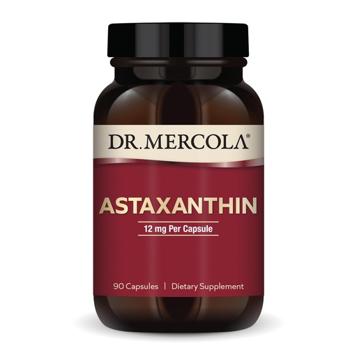 [BRSWGFACCADQO2A3] Dr. Mercola Organic Astaxanthin - 12 mg Astaxanthin - Powerful Antioxidant Support - Organic Microalgae Extract - Non-GMO, Gluten-Free & Soy-Free - 90 Capsules (90 Servings)