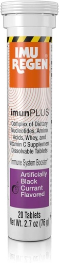 [BRSROYA6CQDQEE3L] ImunPLUS - ATP Booster with 5 Dietary Nucleotides + 118 Oligopeptides + 17 Amino Acids - Black Currant Flavor+ Vitamin C