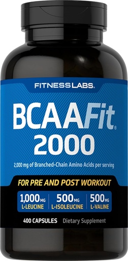 [BRSWI2QCBYOQC2DY] Fitness Labs BCAAFit 2000 - Branched Chain Amino Acids for Muscle Growth and Recovery* (400 Capsules)
