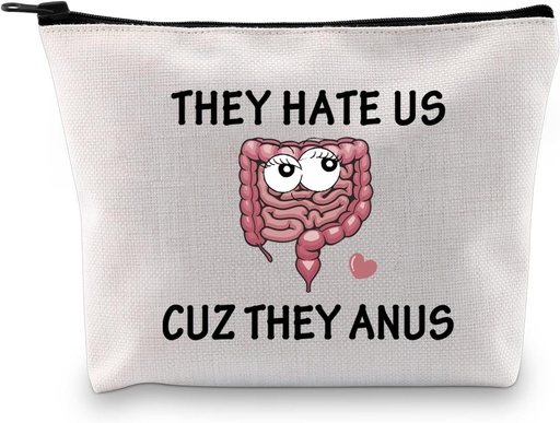 [BRSROYA7BUJWG3YV] JXGZSO Gastroenterólogo regalos que odian o cuz Eles Anus Funny Colon Cosmetic Bag recuperación