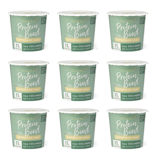 [BRSROFA3BZ5AOGQV] Boobie Superfood Protein Bowl with Grass-Fed Collagen for Lactation and Post-Partum Support, Fenugreek-Free, Gluten-Free, Dairy-Free - Fudge Brown (9 Count)