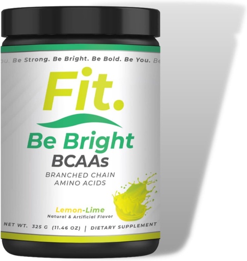 [BRSROZ36C4BQ2GY2] Fit. Be Bright BCAA Supplement | 5g Essential BCAA Blend | Supports Muscle Building | Speeds up Recovery | Lemon-Lime | 50 Servings