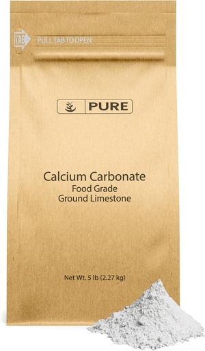 [BRSWGFQBDECWAGTO] Pure Original Ingredients Calcium Carbonate (5 lb) Dietary Supplement, Food Preservative, Acid Neutralizer