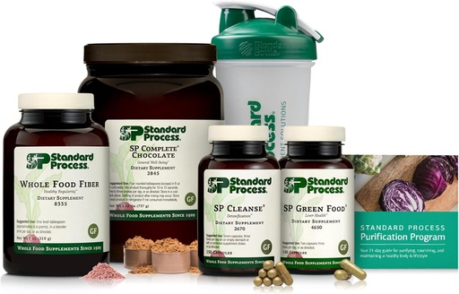 [BRSWGYYKC4AQEHY2] Standard Process Purification Kit with SP Complete & Whole-Food Fiber - Detox & Liver Support - Whole Food-Based Fiber Kit for Maintaining a Healthy Body - 21-Day Program - Chocolate