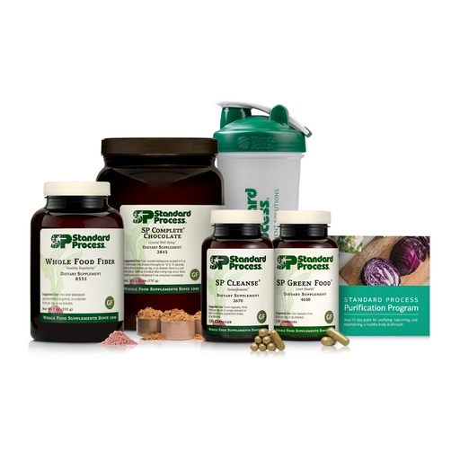 [BRSWGYYKC4AQEHY2] Standard Process Purification Kit with SP Complete & Whole-Food Fiber - Detox & Liver Support - Whole Food-Based Fiber Kit for Maintaining a Healthy Body - 21-Day Program - Chocolate