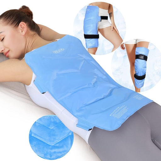 [BRSWYZA3OACB63Q3] REVIX XXL Full Back Ice Pack Wrap, Reusable Gel Cold Compress for Upper and Lower Back, Long-Lasting Flexible Ice Pack for Muscle Fatigue, Soreness, and Post-Workout Recovery