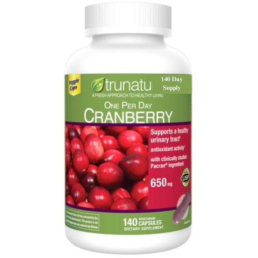 [BRSRAYAZA4CQECLV] Cranberry 650 mg Compatible with Nature, 140 Vegetarian Capsules, 140 Day Supply