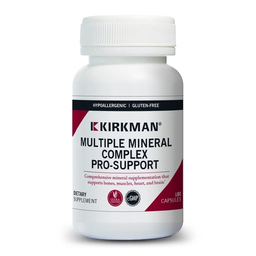 [BRSWIATRA4PB6DTG] Kirkman Multiple Mineral Complex Pro-Support - Hypoallergenic | 180 Vegetarian Capsules | Minerals