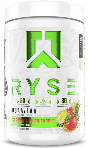 [BRSWY2YCDMHQ2DT6] RYSE BCAA EAA Powder - Strawberry Pineapple - 5g Branched Chain Amino Acids, 3g Essential Aminos, Sugar-Free Electrolytes for Pre & Post Workout Muscle Recovery, Hydration and Strength - 30 Servings