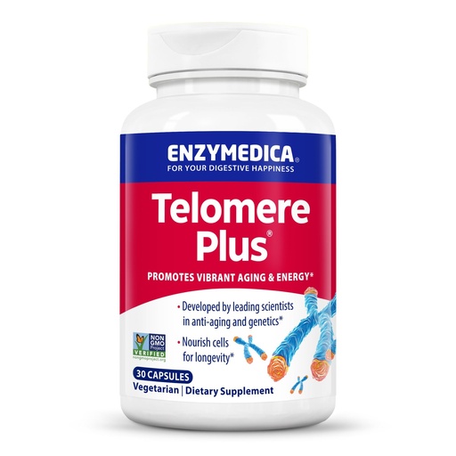 [BRSWIBYCAYHAM3D6] Enzymedica Telomere Plus - Telomerase Activity Support Supplement, Cellular Health & Aging Support for Women & Men, Astragalus Root, Rhodiola, Broccoli Seed Extract & Vitamin D3, Non-GMO - 30 Caps
