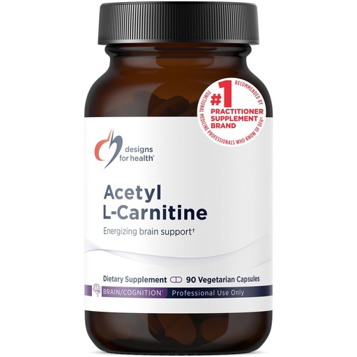 [BRSWIYQPAQPBMG3G] Designs for Health Acetyl L-Carnitine Capsules 800mg - Energizing Brain Support - Non-GMO, Vegetarian Acetyl L-Carnitine HCl Supplement (90 Capsules)