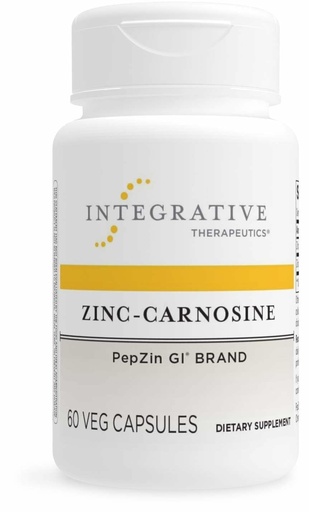 [BRSWIEIPA54QO2TU] Integrative Therapeutics Zinc-Carnosine - Digestive & Gut Health Support* - GI Tract Support* - Supports Immune Health* - Easy-to-Swallow - Vegan, Gluten-Free & Dairy-Free - 60 Capsules (60 Servings)
