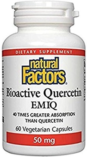 [BRSWGFQOBEBB4YL5] Natural Factors Bioactive Quercetin EMIQ 50mg, 60 Vegetarian Capsules