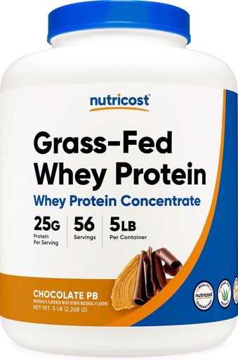 [BRSROAYPOIPQGHYZ] Nutricost Grass-Fed Whey Protein Concentrate (Chocolate Peanut Butter) 5LBS