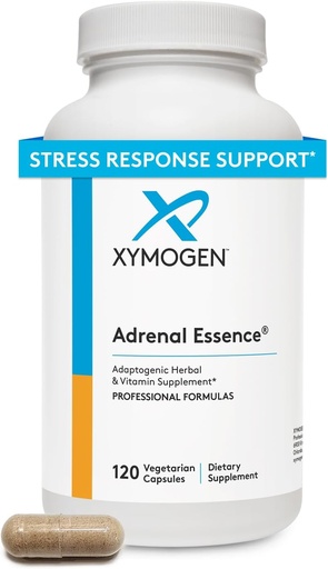 [BRSWIZA7BN4B2DTY] XYMOGEN Adrenal Essence - Adrenal Support with Adaptogenic Herbs (Cordyceps, Rhodiola Extract, Ginseng) + B Vitamins - Helps Support Healthy Energy Levels and Healthy Immune Function (120 Capsules)