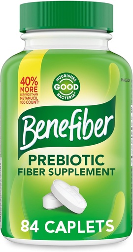 [BRSROBQ5BYNBE2Q6] Benefiber Prebiotic Fiber supplement Caplets, 84 count