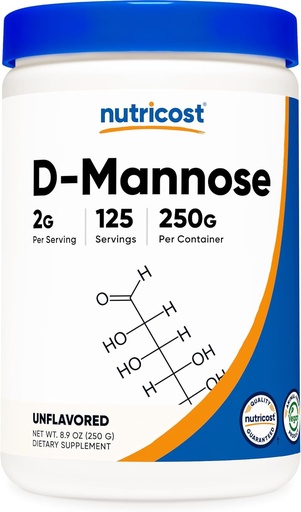 [BRSWGZI2BV7QYFA6] Nutricost D-Mannose Powder 250 Grams - Non-GMO and Gluten Free