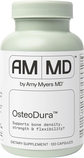 [BRSW2FIZBUIQKAI3] Amy Myers MD OsteoDura - Bone Growth & Flexibility Support Supplement - Calcium with Sea Minerals & Vitamin K2 - Bone Health Formula - 120 Capsules (60 Servings)