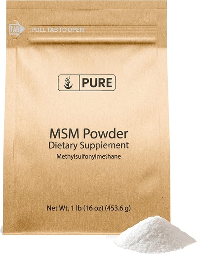 [BRSWGHAZCUARSCI4] PURE ORIGINAL INGREDIENTS Methylsulfonylmethane (1lb) MSM, Natural Sulfur Dietary Supplement