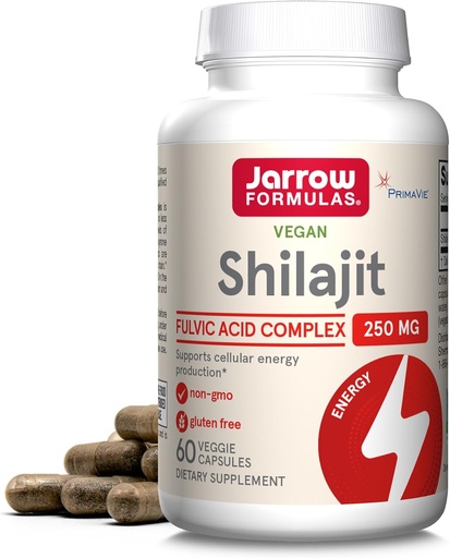 [BRSWIZIFAYDGE2Y3] Jarrow Formulas® Shilajit 250 mg, Dietary Supplement, Shilajit Acid Complex for Cellular Energy Production, 60 Veggie Capsules, 60 Day Supply