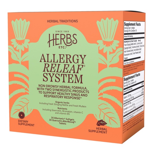 [BRSWIG3QAZ7WKDY3] Herbs Etc. Allergy ReLeaf System - Natural Allergy Support for Overall Seasonal Comfort - Non-Drowsy Formula - Fresh Mullein & Organic Eyebright - 30 Count (30 Servings)