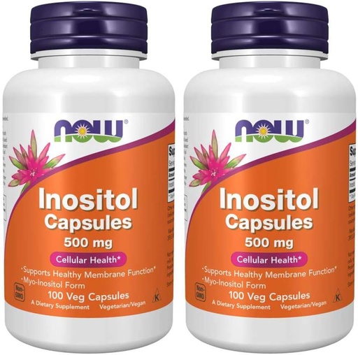 [BRSWIYQ6CABGE2DE] Inositol 500mg 100 cápsulas (Pack of 2)
