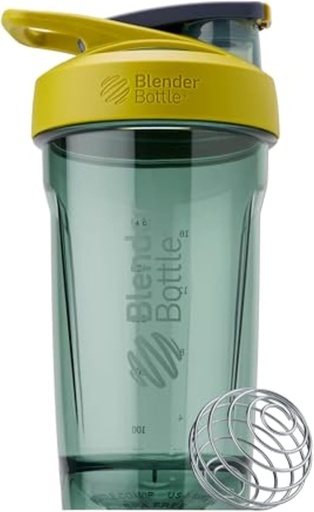 [BRSROHQLOUHA2AD7] BlenderBottle Strada Shaker Cup Perfect for Protein Shakes and Pre Workout, 24-Ounce, Yellow