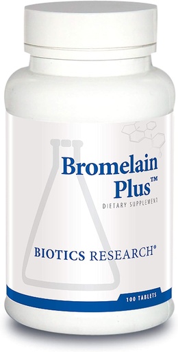 [BRSWGFIQBB6BMHIY] Biotics Research Bromelain Plus Lactose Free Dairy Free Digestive Support, stöder hälsosam och balanserad fysiologisk vägar, muskelavkoppling och komfort, Bromelain 2500 MCU g, Papain 100 tabletter