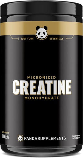 [BRSROC3RDEDQA2Q7] Underground Bio Labs: Panda Supps Micronized Creatine 5000mg | Pre and Post Workout Recovery Drink | Enhanced Muscle Mass, Athletic Performance, and Muscle Recovery - Unflavored (100 Servings)