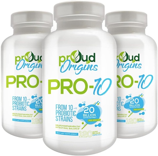 [BRSW2YA6CQBRSDT5] Pro-10, Probiotic 20 Billion, 120 Capsules, Pack of 3