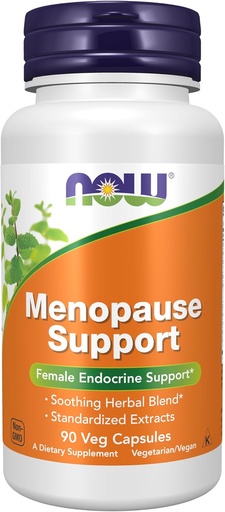 [BRSWIY3RBQEBCHDC] NOW Supplements, Menopause Support, Blend Includes Standardized Herbal Extracts and Other Nutrients, 90 Veg Capsules