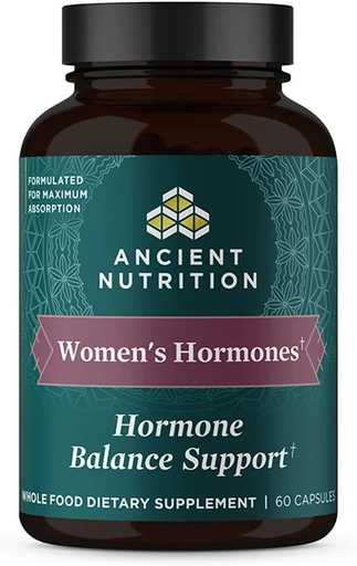 [BRSWYAIOBUIRGCI2] Ancient Nutrition Women's Hormones, Helps Reduce Stress, Supports Energy, Hormone Balance, Gluten Free, Paleo and Keto Friendly, 60 Capsules