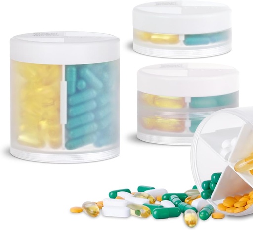 [BRSROAYQO4NBEHT6] 3 Pack Large Capacity Pill Organizer and Pill Dispensers Set in Different Size