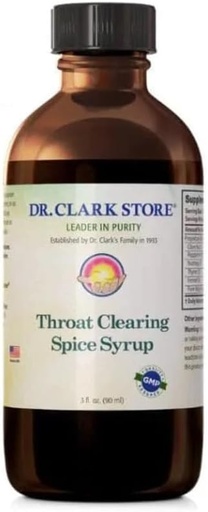 [BRSWIZQQB4DRQEAZ] Dr. Clark Store Natural Cough Syrup – Herbal Sore Throat Relief, 3 Fl Oz, nomierinošs klepus Remedity
