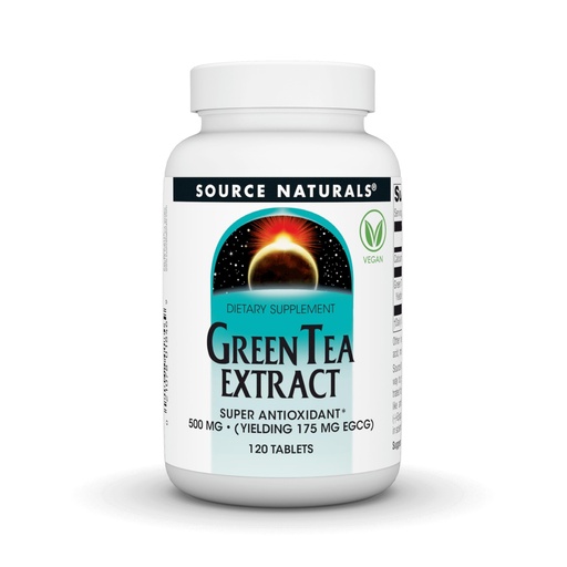 [BRSWIEIYOQMBM2Y3] Source Naturals Green Tea Extract - Super Antioxidant* 500mg (YIELDING 175 mg EGCG) - 120 Tablets