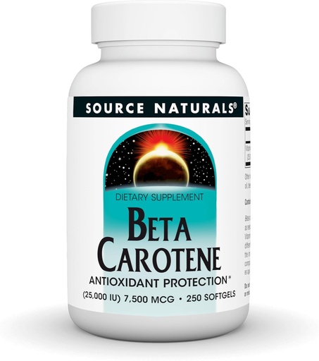 [BRSWIYT3OMAG23A3] Quelle Naturals Beta Carotene 25000 iu Antioxidans Schutz - Konvertiert von Körper zu Vitamin A - 250 Softgels