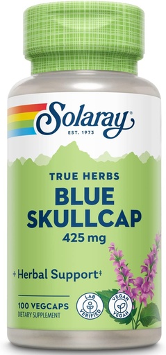 [BRSWIYTYCUPRCADC] SOLARAY Blue Skullcap 425mg | Whole Aerial | Healthy Mood and Normal GABA Activity Support | Vegan | 100 VegCaps