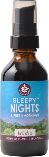 [BRSWKHALCMMQ4DLF] WishGarden Herbs Sleepy Nights for Kids - All-Natural Herbal Sleep Aid Tincture Without Melatonin, Organic Sleep Supplement with Passionflower & Scullcap, Supports Safe and Restful Deep Sleep, 2oz