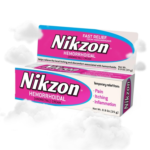 [BRSWIGAFBVYWCCLC] Nikzon Hemorrhoid Cream | Double Effect for Pain & Swelling, Numbs Irritated Anorectal Area, Soothing & Fast-Acting Formula, Dual-Action Hemorrhoid Treatment, 0.9 Oz, 1-Pack