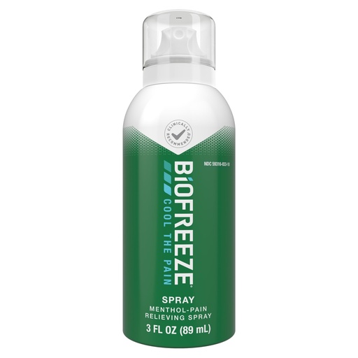 [BRSWKHQQAYHGYFY2] Biofreeze Pain Relief Spray, 3 oz. Aerosol Spray, Colorless